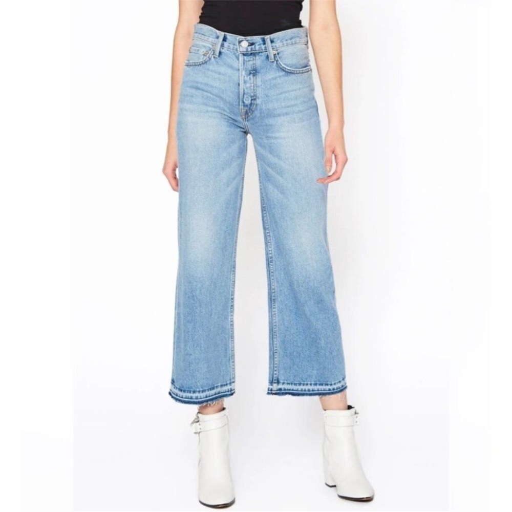 NOEND Denim Hailey Crop Wide Leg Culotte Jeans Casual Streetwear Women’s